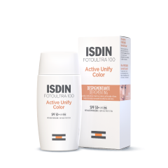 ISDIN SUN FOTOULTRA ACTIVE UNIFY COLOR SPF50+ OBOJENA KREMA ZA UJEDNAČAVANJE I POSVJETLJIVANJE PIGM.MRLJA