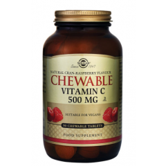 SOLGAR VITAMIN C 500 MG - TABLETE S OKUSOM BRUSNICE I MALINE 