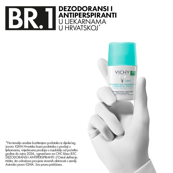 VICHY DEO ROLL-ON DEZODORANS PROTIV PREKOMJERNOG ZNOJENJA DO 48H