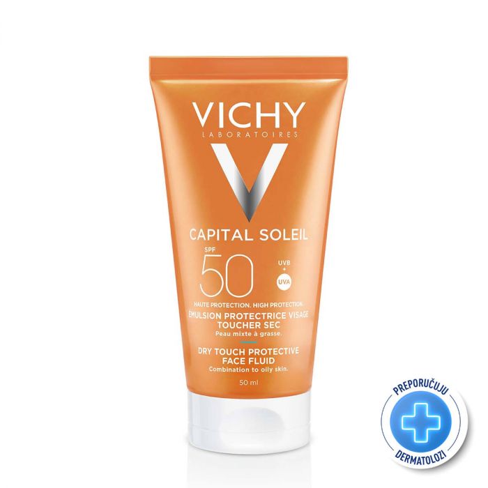 VICHY CAPITAL SOLEIL DRY TOUCH FINISH EMULZIJA ZA LICE SPF50 