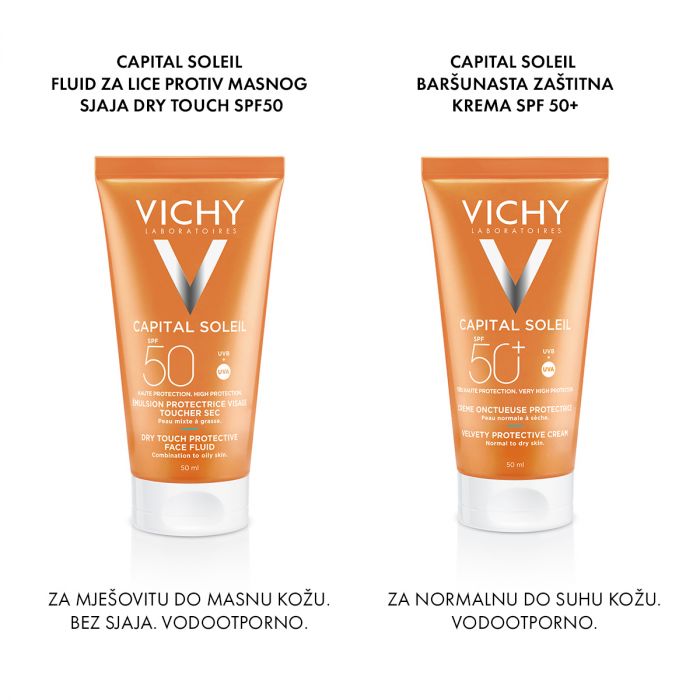 VICHY CAPITAL SOLEIL DRY TOUCH FINISH EMULZIJA ZA LICE SPF50 