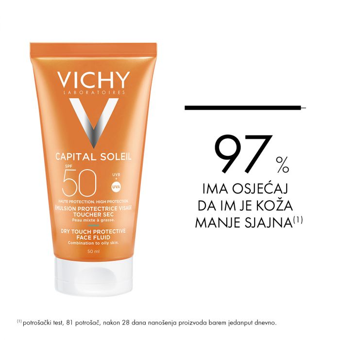 VICHY CAPITAL SOLEIL DRY TOUCH FINISH EMULZIJA ZA LICE SPF50 