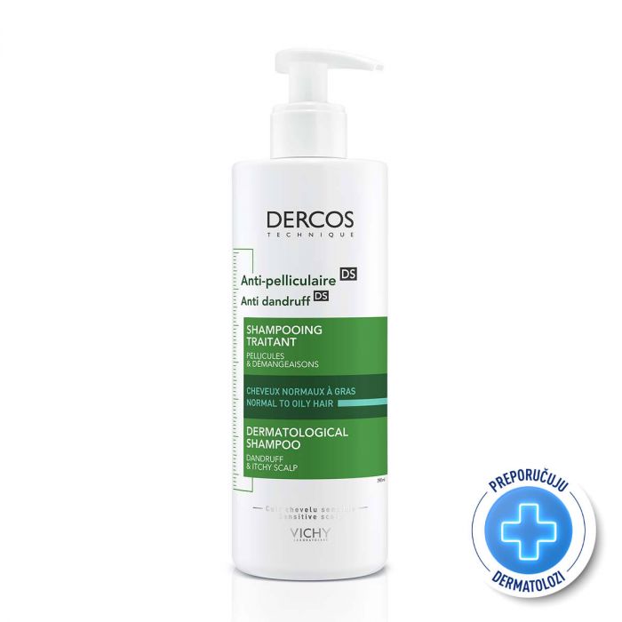 VICHY DERCOS ŠAMPON PROTIV PERUTI ZA NORMALNU DO MASNU KOSU 390 ml