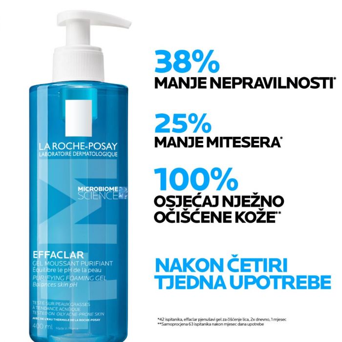 LA ROCHE-POSAY EFFACLAR PJENUŠAVI GEL ZA ČIŠĆENJE LICA 200 ML