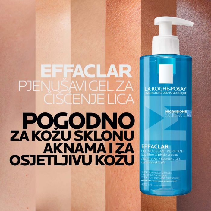 LA ROCHE-POSAY EFFACLAR PJENUŠAVI GEL ZA ČIŠĆENJE LICA 400 ML