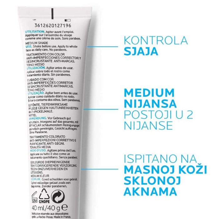 LA ROCHE-POSAY EFFACLAR DUO (+) UNIFIANT TONIRANA KREMA MEDIUM