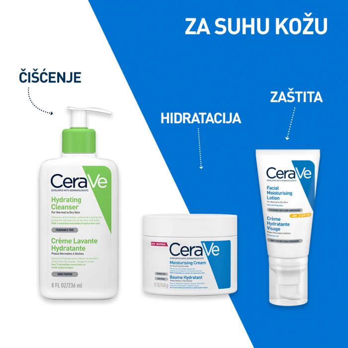 CERAVE HYDRATING CLEANSER - 236 ml NJEŽNA EMULZIJA ZA UKLANJANJE ŠMINKE 