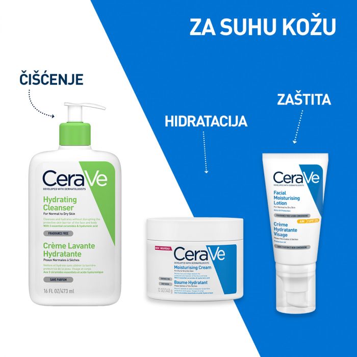 CERAVE CLEANSER HYDRATING 473ML - NJEŽNA EMULZIJA ZA UKLANJANJE ŠMINKE 