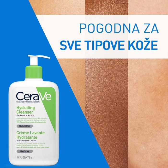 CERAVE CLEANSER HYDRATING 473ML - NJEŽNA EMULZIJA ZA UKLANJANJE ŠMINKE 