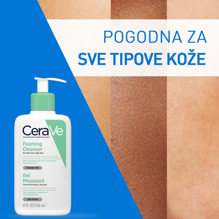 CERAVE CLEANSER FOAMING 1000 ML - PJENUŠAVI GEL ZA ČIŠĆENJE, NORMALNA I MASNA KOŽA