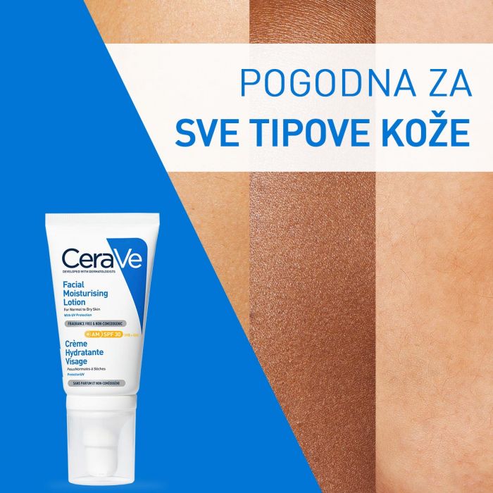 CERAVE HIDRATANTNA NJEGA ZA LICE  NORMALNA DO SUHA KOŽA AM SPF 30 