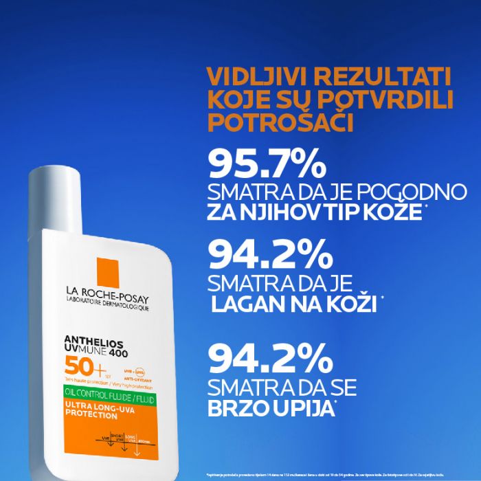 LA ROCHE-POSAY ANTHELIOS UVMUNE 400 NEVIDLJIVI FLUID OIL CONTROL SPF-50 ZA MASNU KOŽU