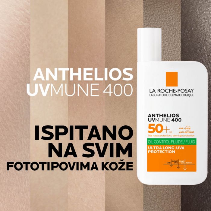 LA ROCHE-POSAY ANTHELIOS UVMUNE 400 NEVIDLJIVI FLUID OIL CONTROL SPF-50 ZA MASNU KOŽU