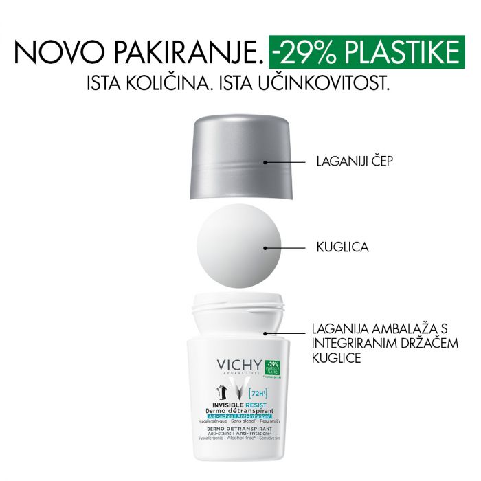 VICHY DEO ROLL-ON 72H INVISIBLE 50 ml