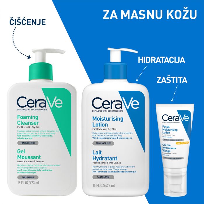 CERAVE GEL PJENA ZA LICE REFIL 473ml