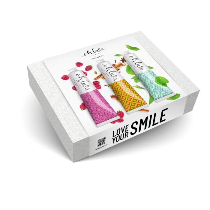 OHLALA PARIS PREMIUM SET PASTI ZA ZUBE  ( 3 X 75 ML -  RASPBERRY, CINNAMON, FRESH MINT) 