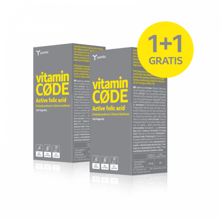 YASENKA VITAMIN CODE ACTIVE FOLIC ACID KAPSULE 1+1 GRATIS