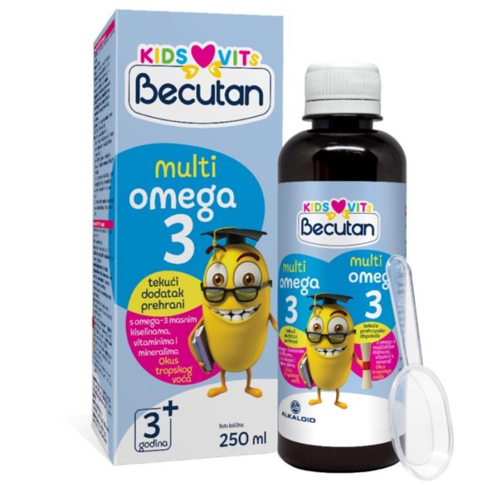 BECUTAN KIDS VITS MULTI OMEGA-3 TEKUĆI DODATAK PREHRANI 