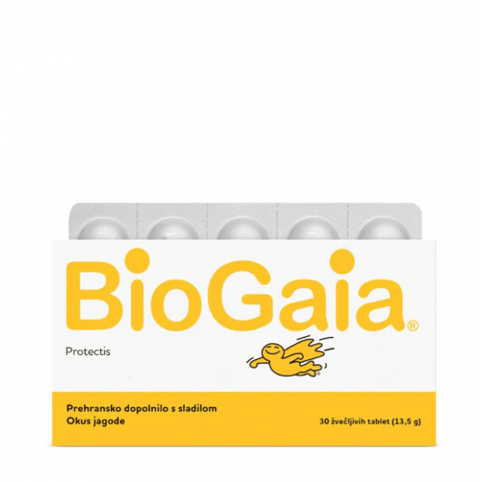 BIOGAIA PROTECTIS TABLETE ZA ŽVAKANJE OD JAGODE