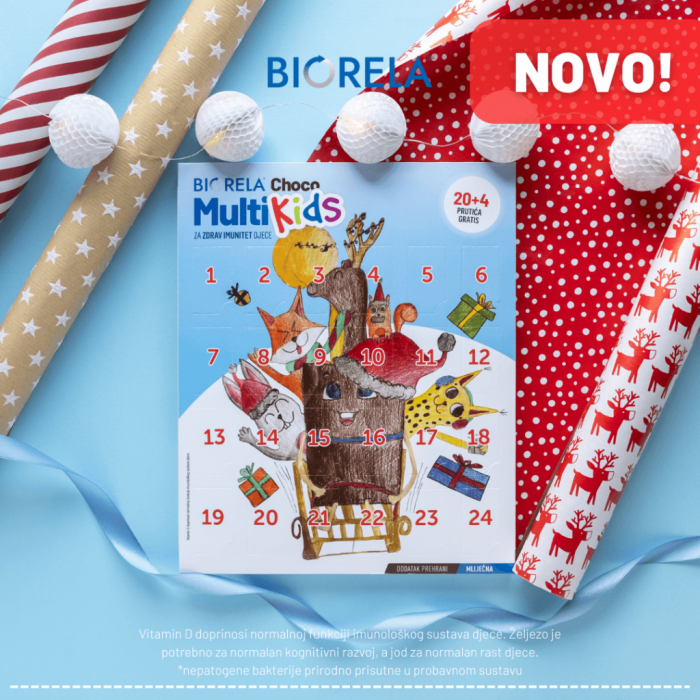 BIORELA CHOCO MULTI KIDS ADVENTSKI KALENDAR 20+4