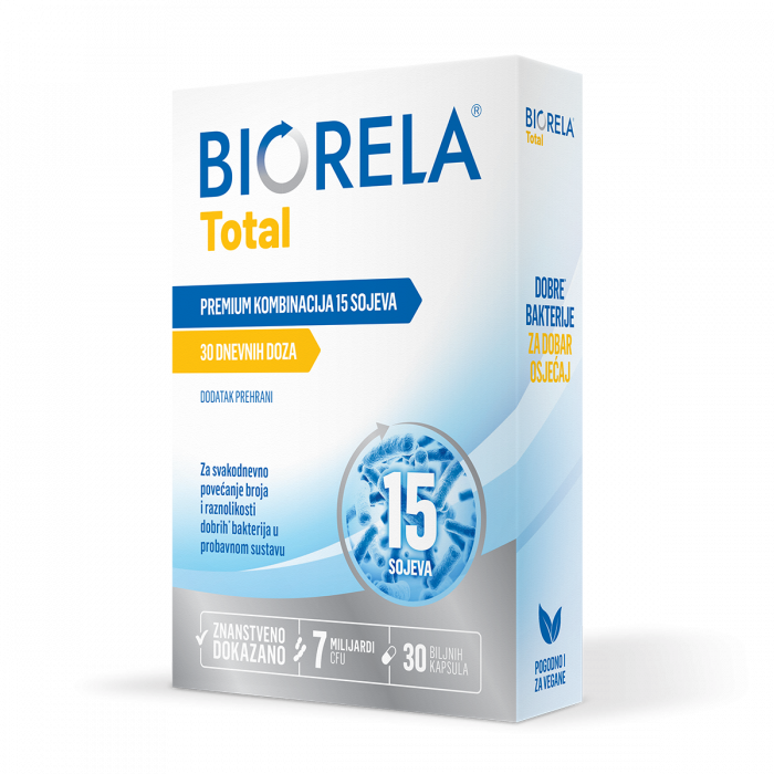 BIORELA TOTAL - 30 KAPSULA ZA POVEĆANJE DOBRIH BAKTERIJA 1+1 GRATIS