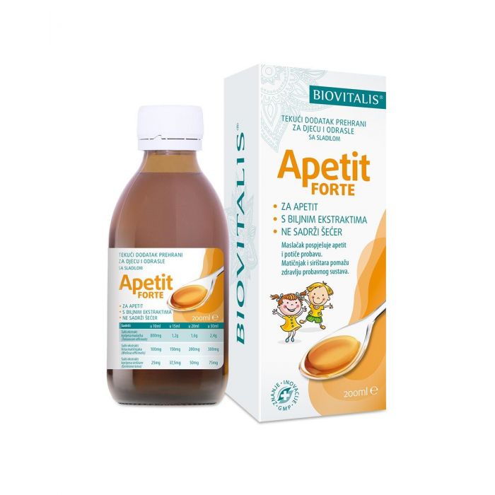 BIOVITALIS APETIT FORTE - TEKUĆI DODATAK PREHRANI ZA DJECU I ODRASLE 