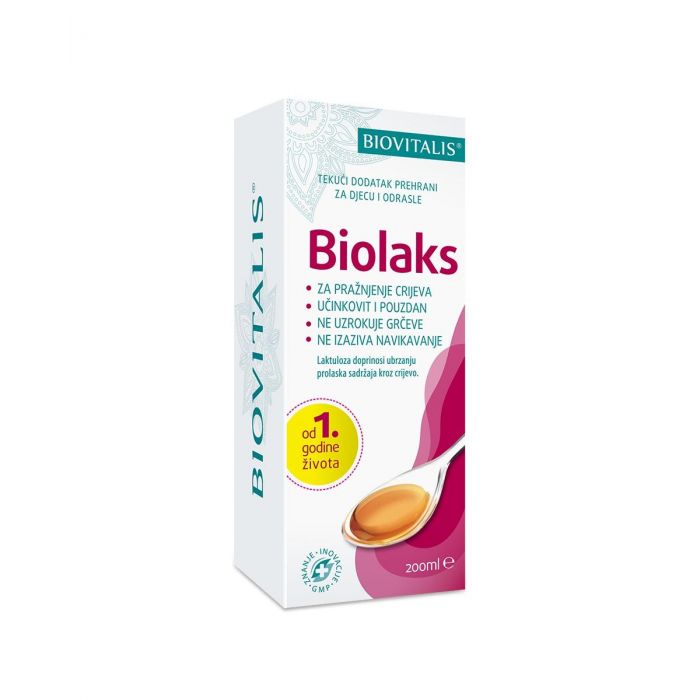 BIOVITALIS BIOLAKS - TEKUĆI DODATAK PREHRANI 1+1 GRATIS