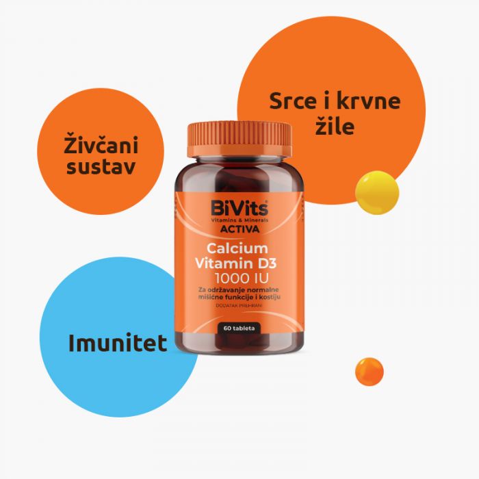 ABELA PHARM BIVITS ACTIVA CALCIUM VITAMIN D3 TABLETE