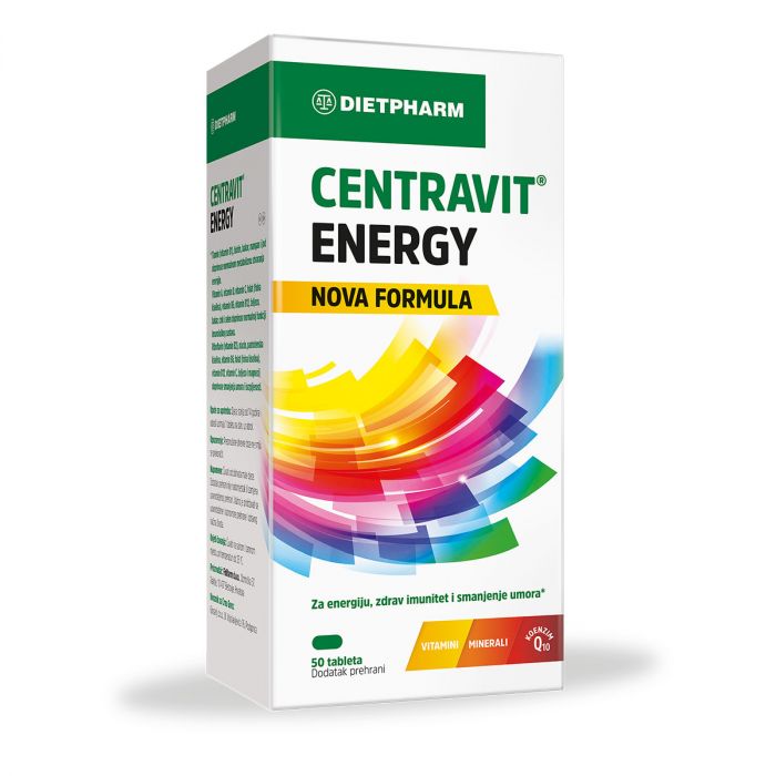 CENTRAVIT ENERGY - 50 TABLETA KOD MANJKA ENERGIJE S KOENZIMOM Q10