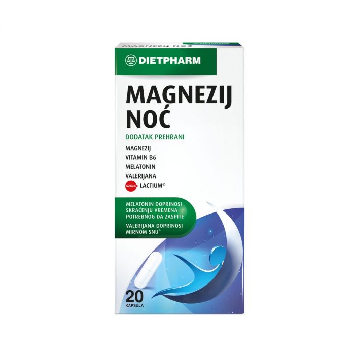 DIETPHARM MAGNEZIJ NOĆ KAPSULE 1+1 GRATIS