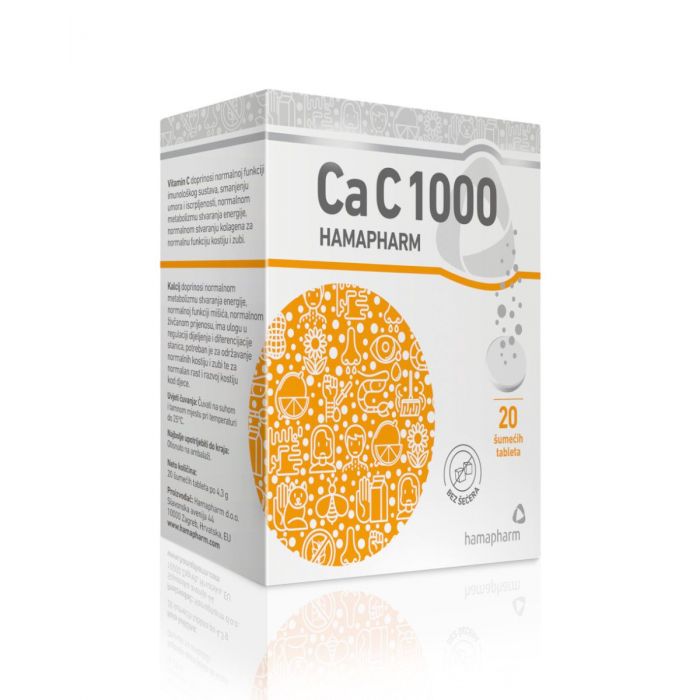 HAMAPHARM CaC 1000  ŠUMEĆE TABLETE 