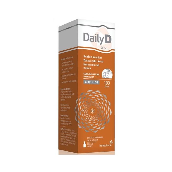 HAMAPHARM VITAMIN D DAILY D 4000 IU ORAL SPREJ MENTA