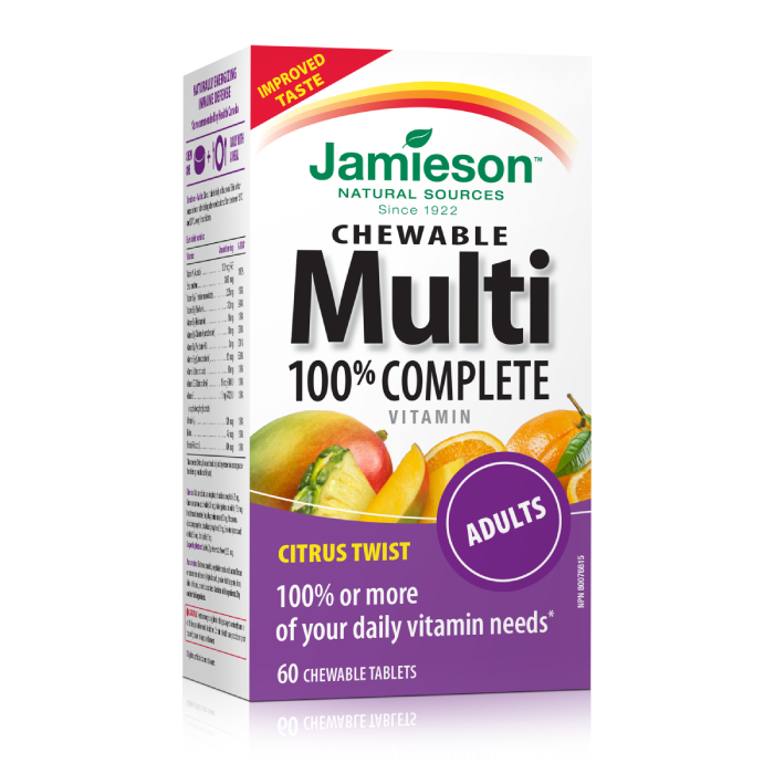 JAMIESON MULTIVITAMINI I MINERALI ZA ODRASLE - TABLETE ZA ŽVAKANJE