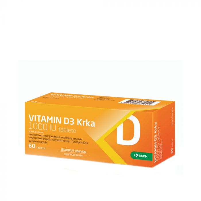 KRKA - VITAMIN D3 1000 IU TABLETE 