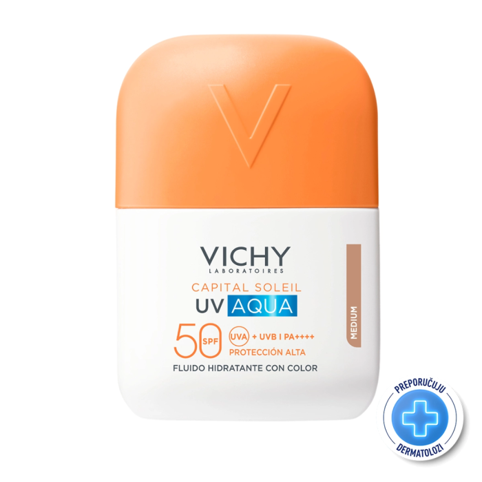 VICHY CAPITAL SOLEIL UV AQUA NEVIDLJIVI TONIRANI FLUID MEDIUM SPF50 50ML