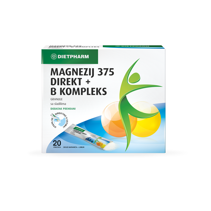 DIETPHARM MAGNEZIJ 375 DIREKT+B-COMPLEX 