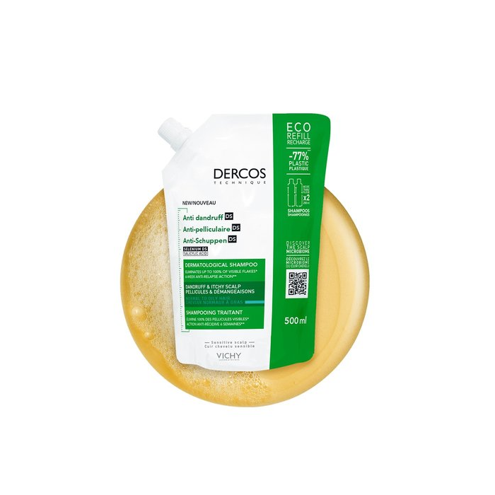 VICHY DERCOS ŠAMPON PROTIV PERUTI ZA NORMALNU DO MASNU KOSU 500 ml REFILL