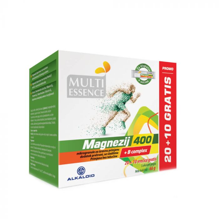 MULTI ESSENCE MAGNEZIJ 400 + B COMPLEX 20+10 VREĆICA