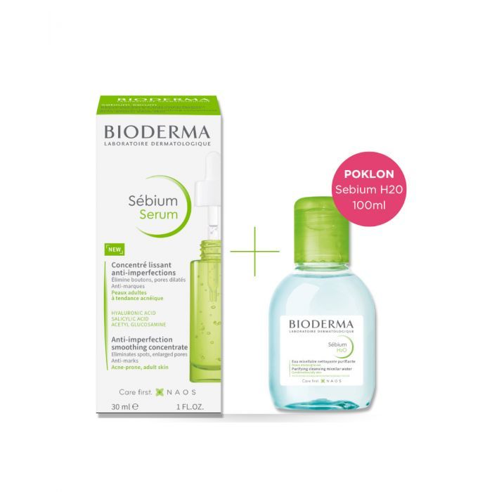 BIODERMA SEBIUM SERUM 30ML + SEBIUM H2O 100ML