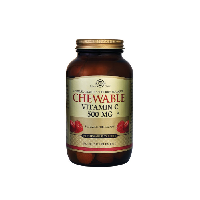 SOLGAR VITAMIN C 500 MG - TABLETE S OKUSOM BRUSNICE I MALINE 