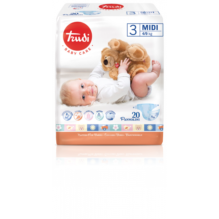 TRUDI PELENE DRY FIT 3 MIDI 4-9 KG A20 