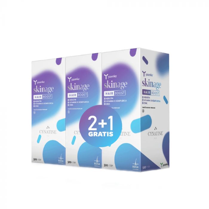 YASENKA SKINAGE HAIR BOOST TEKUĆI DODATAK PREHRANI ZA KOSU 2+1 GRATIS