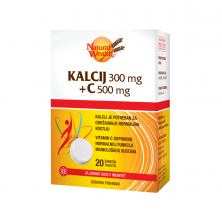 NATURAL WEALTH - KALCIJ 300 + VITAMIN C500 ŠUMEĆE TABLETE