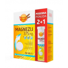 NATURAL WEALTH - MAGNEZIJ 375 ŠUMEĆE TABLETE (2+1)