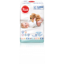 TRUDI PELENE DRY FIT 6 EXTRA LARGE 15-30 KG, 14 PELENA